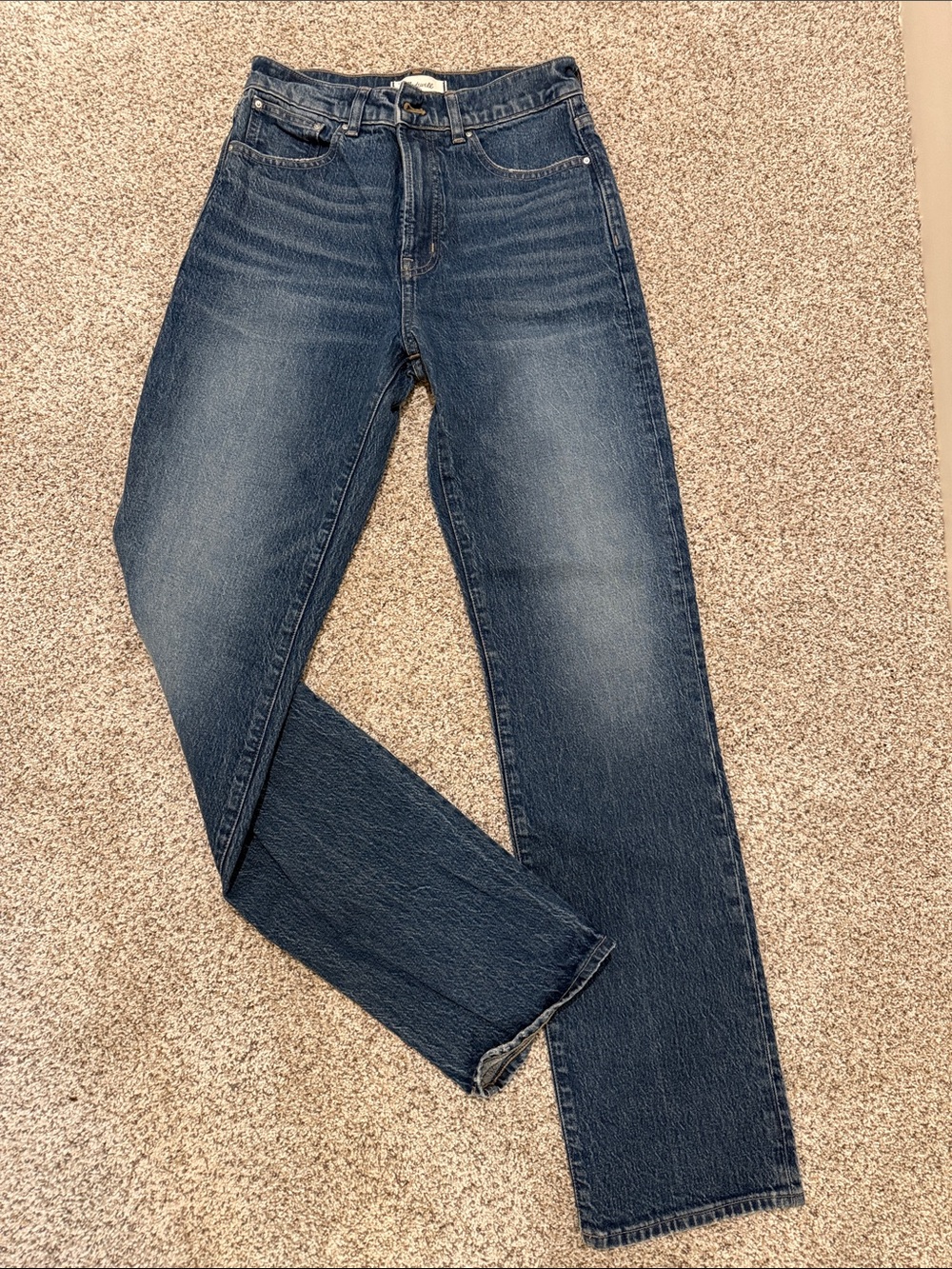 Madewell Women's Straight Leg Jeans in Dark Indigo Wash